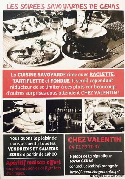 raclette tartiflette fondue Genas